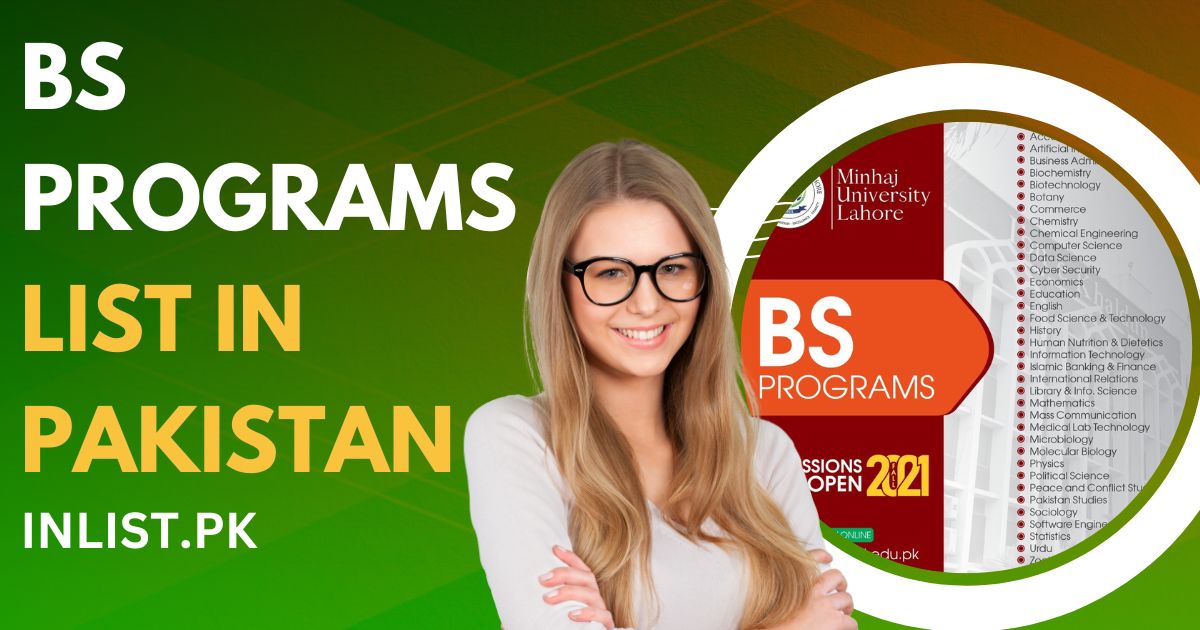 BS Programs List in Pakistan