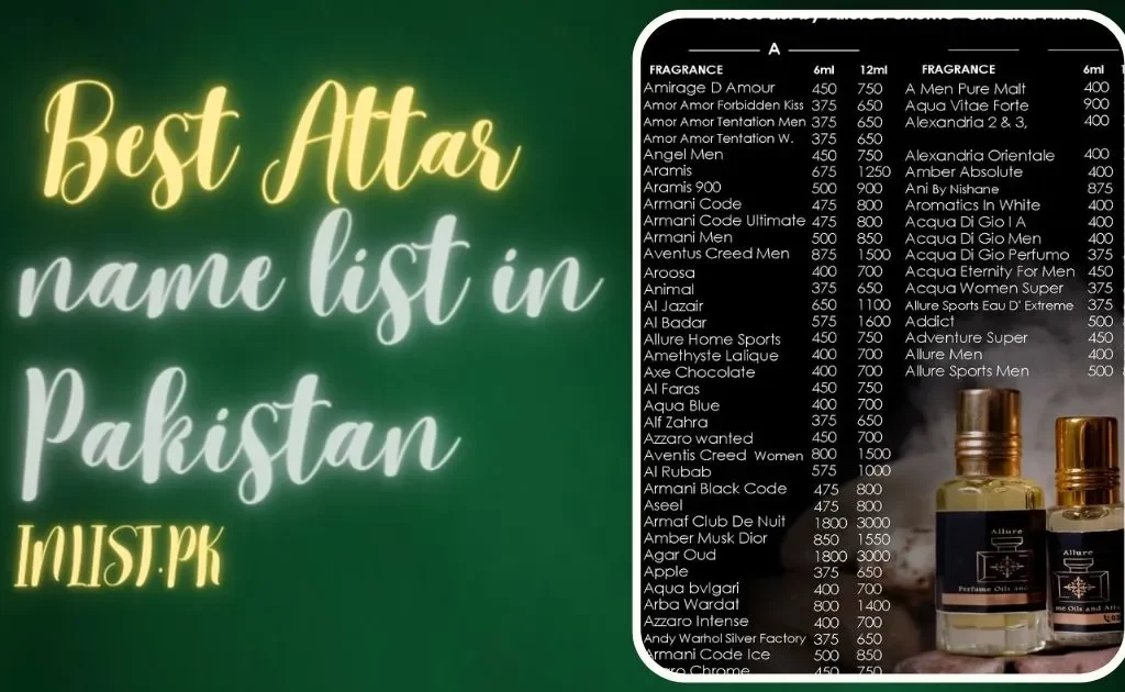 Best Attar name list in Pakistan